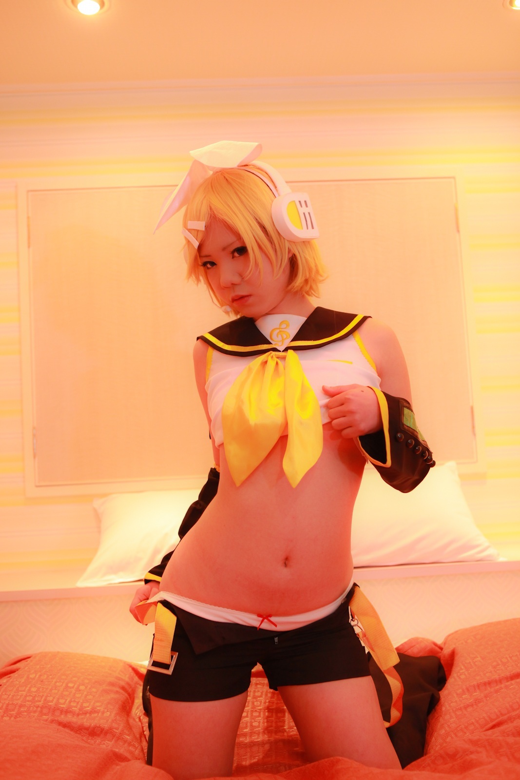 [Cosplay]Vocaloid-热Kagamine Rin裸体